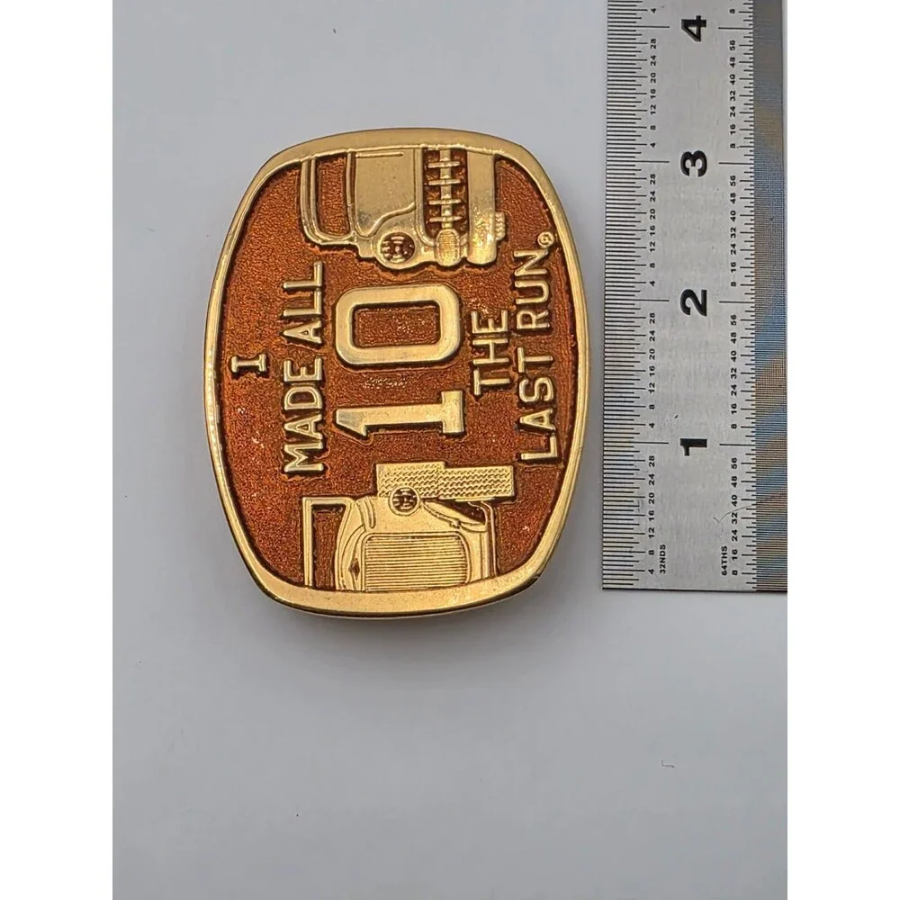 I Made All 10 Last Run Car Show Ac Tumbleweed Inc 14k Eletro Plate Belt Buckle